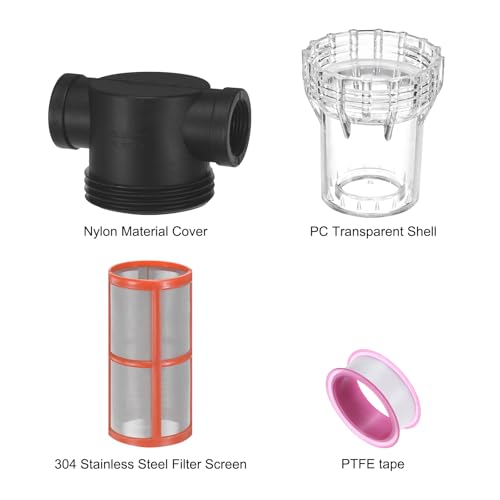 3 Pack Water Pump Strainer with 200 Mesh Stainless Steel Filter Screen