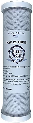 Two KleenWater (USA) Carbon Filters Compatible With GE FXSVC and GXSV10C, GXSL03C and GNSL05CBL SmartWater Dual Stage Water Filtration Systems, Includes 2 o-rings