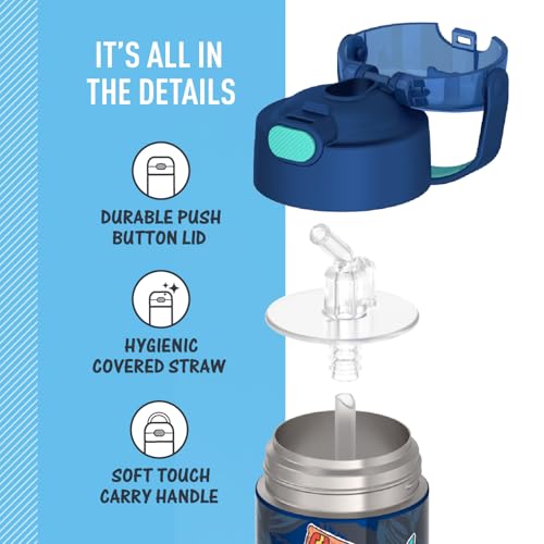 FUNTAINER Water Bottle with Straw