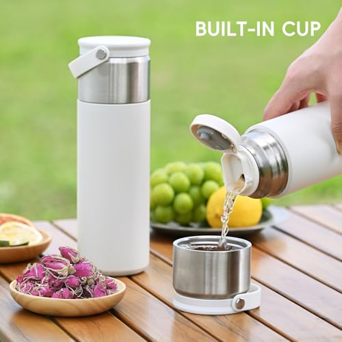 16 oz Stainless Steel Tea Infuser Bottle with Lid double as Tea Cup