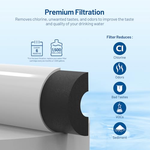 Inline Activated Carbon Block Water Filter with 1 (3 Count)