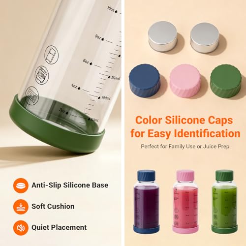 16 oz Glass Juice Bottles 4 Pack