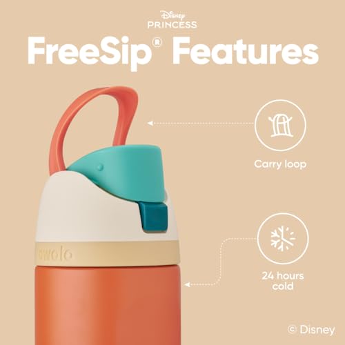 Princess FreeSip Stainless Steel Water Bottle 24 oz Moana