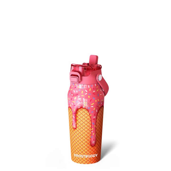 Bottle Buddy 16 oz Insulated Water Bottle with Straw & Chug Lid