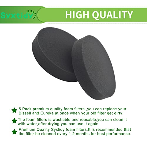 Vacuum Filter for Bissell Powerforce Helix Bagless 2191 (5 Count)