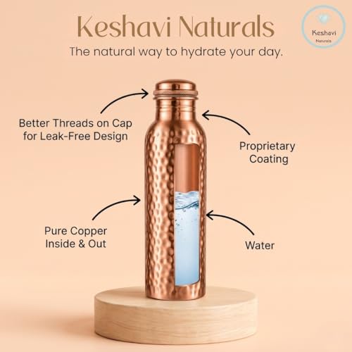 100% Pure Copper Water Bottle