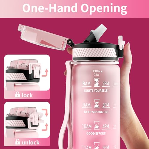 Water Bottle with Straw
