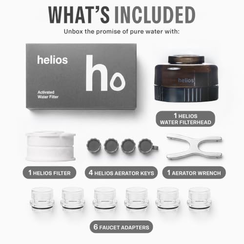 Helios Water Filter for Sink Faucet with Vitamin C Infusion Made in Korea