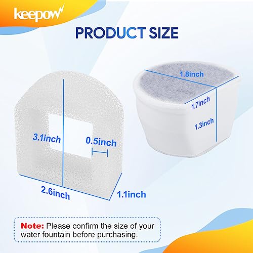 12 Pack Cat Water Fountain Filters Compatible with PetSafe Drinkwell