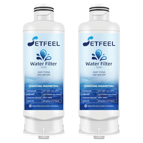 DA97 17376B Water Filter Replacement for Samsung Refrigerator Rs27t5200sr Rs22t5201sr rf28r7201sr Rf27t5201sr Rf29a9671sr Haf (2 Count)