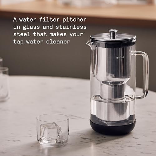 Purifier Glass & Stainless Steel Water Filter Pitcher
