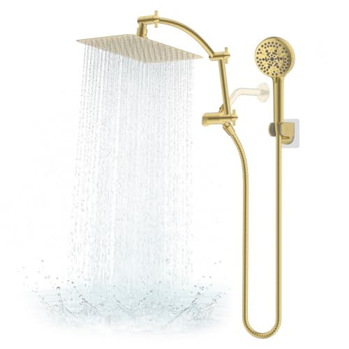 Metal 10" High Pressure Rain Shower Head Combo
