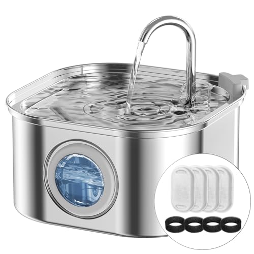 Cat Water Fountain Stainless Steel (9 Count)