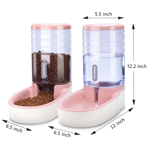 Automatic Dog Cat Feeder and Water Dispenser Set