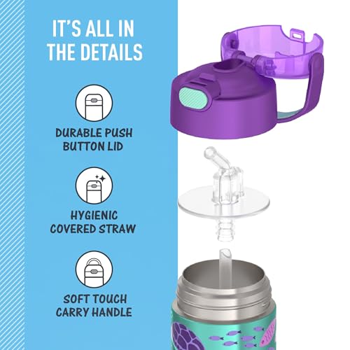 FUNTAINER Water Bottle with Straw
