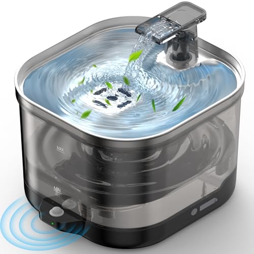 Wireless Cat Water Fountain Cordless with External Pump