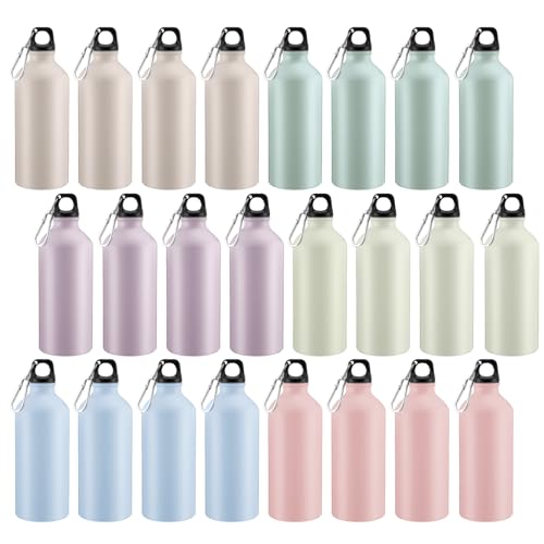 24 Pcs Aluminum Water Bottles Bulk Reusable Bottles (24 Count)