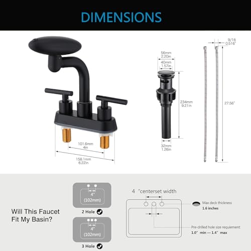 Matte Black Bathroom Sink Faucet