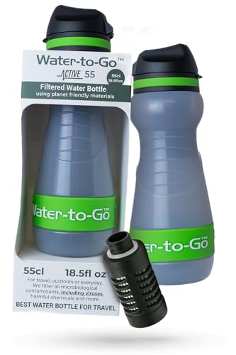 Water-to-Go Travel Water Filter Bottle, 18.5oz/55cl