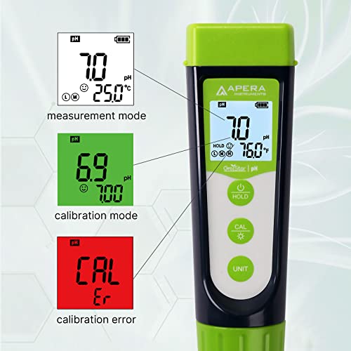 AI102G GroStar Series GS2 Soil pH Pen Tester Kit for Direct Soil Test and Nutrient Solutions Test with Replaceable Swiss Spear pH Probe