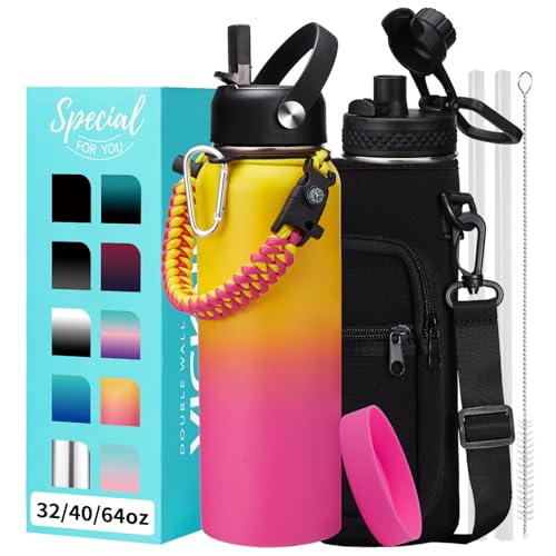 40 oz Water Bottle with Straw (40 Count)