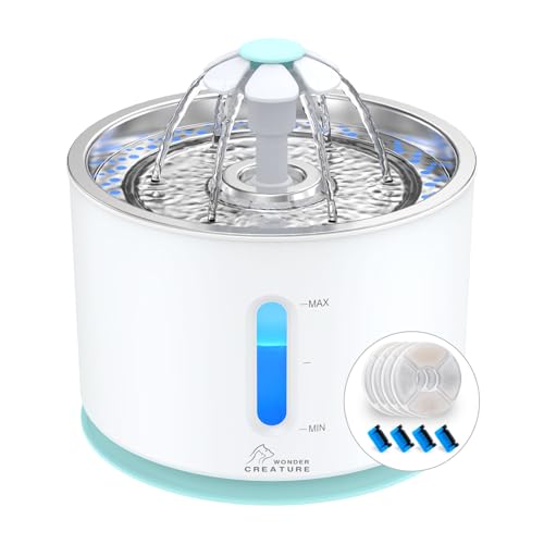 Cat Water Fountain Stainless Steel Lid with 4 Filters