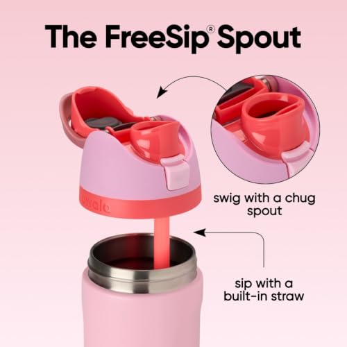 FreeSip Stainless Steel Water Bottle 32 oz Angel Food Cake