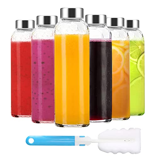 18 oz Glass Water Bottles (6 Count)