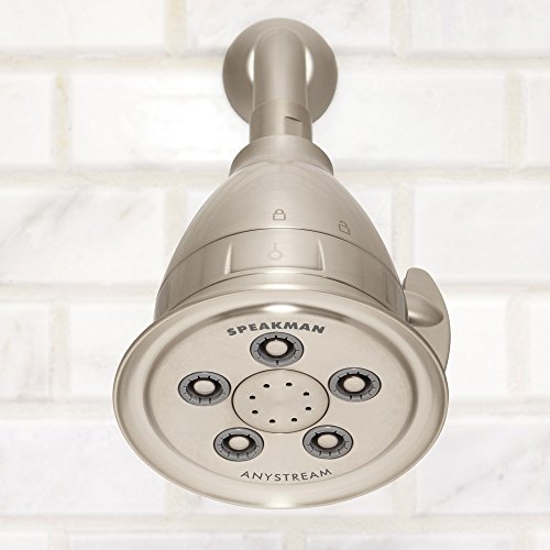 S-2005-HBFBN Hotel Pure Anystream High Pressure Shower Head-2.5 GPM Adjustable Showerhead with Filter, Brushed Nickel