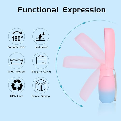 Portable Dog Water Bottle 19oz Pink