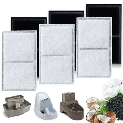 6 Pack Cat Water Fountain Replacement Carbon Filters (6 Count)