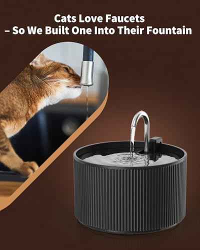 Ceramic Cat Water Fountain 2.2L