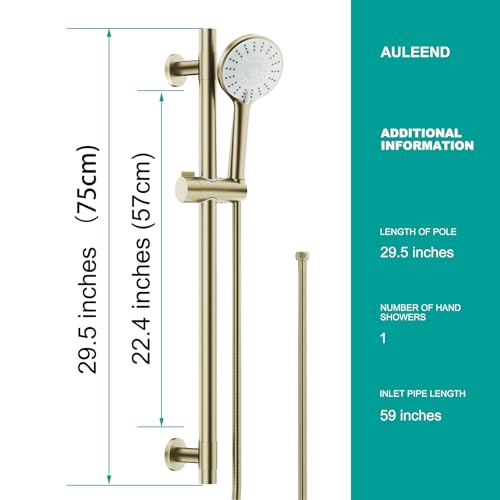 Shower Slide Bar Handheld Shower Head with Hose