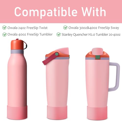 2PCS Silicone Boot for Owala Water Bottle FreeSip Sway 30oz&40oz (2 Count)