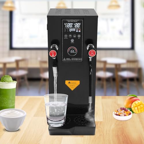 Hot Water Dispenser 3.2Gal Commercial Water Boiler with Cup Temperature Probe & Removable Drip Tray Timing1