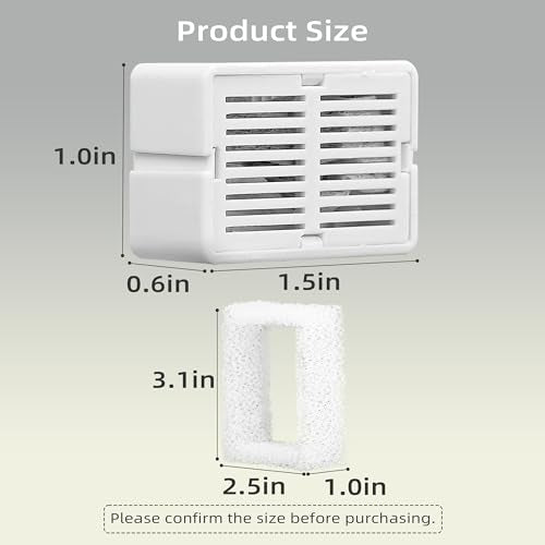 16 Pack Ceramic Cat Fountain Filter Replacement (16 Count)