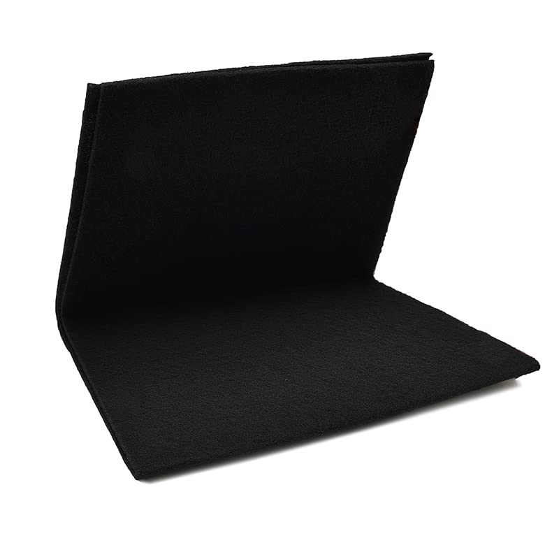 Cut-to-Fit Activated Carbon Filter Sheet Charcoal Air Vent Filters Pad Black Range Hood AC Replacement Fabric Filter 2 Pack 16" x 48" x 0.125" (2 Count)