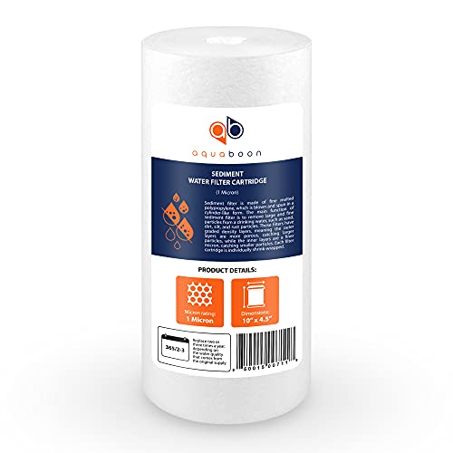 Whole House 1 Micron Water Filter 10 x 4.5 Against Sediment Water Filter Cartridge Replacement Compatible with DGD (20 Count)