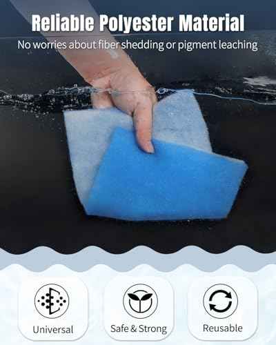 Aquarium Filter Floss Roll 20 x 10 x 1.2 Inch Cuttable Aquarium Filter Pad
