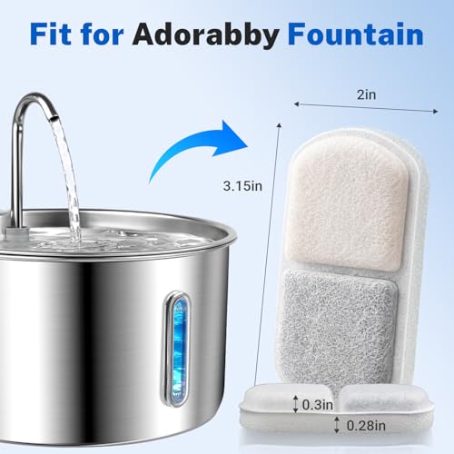 6 Pack Cat Water Fountain Replacement Filters and Sponges (6 Count)