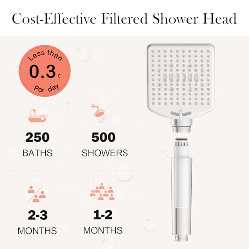 Shower Filter Replacement Cartridge for Handheld Shower Head (2 Count)