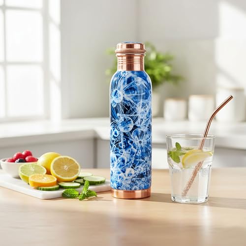 Pure Printed Copper Water Bottle 32 oz