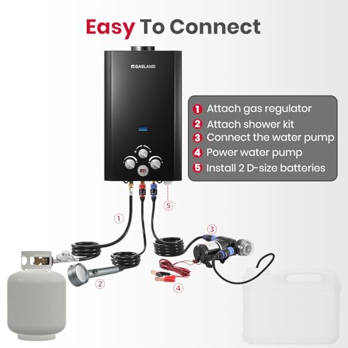Propane Tankless Water Heater with Water Pump