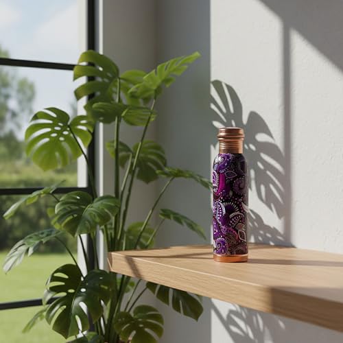 Pure Printed Copper Water Bottle