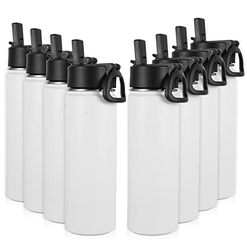 Insulated Water Bottles with Straw Bulk 8 Pack (8 Count)