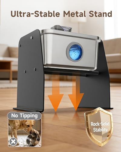12L 3.2Gal Dog Water Fountain Elevated