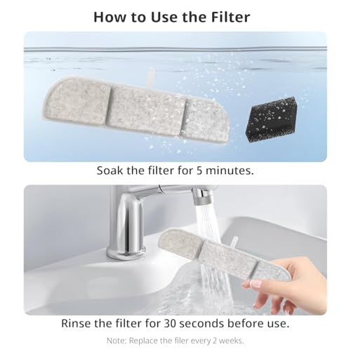 Cat Triple Filtration Fountain Filter Pet Drinking Replacement (6 Count)