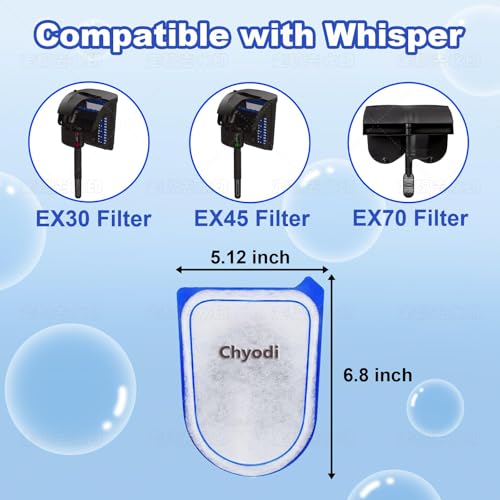 10 Pack Carbon Filter Cartridges Compatible with Tetra Whisper EX30 (10 Count)
