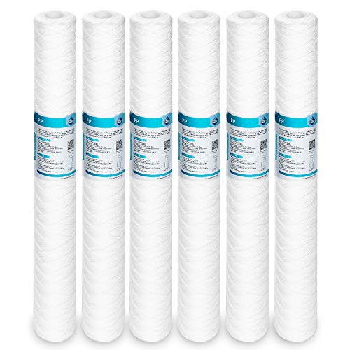 5 Micron 20"x2.5" String Wound Sediment Water Filter (6 Count)
