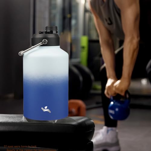 128 oz Insulated Stainless Steel Water Bottle Jug with Handle